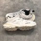 Replica Balenciaga | Men 50mm Track Faux Leather & Mesh Sneakers White 45