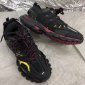 Replica Balenciaga Track Tech Fabric Trainer Black Maroon Pre-Owned