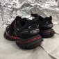 Replica Balenciaga Track Tech Fabric Trainer Black Maroon Pre-Owned