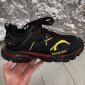 Replica Balenciaga Track Tech Fabric Trainer Black Maroon Pre-Owned