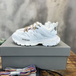 Balenciaga Track Logo-detailed Mesh And Rubber Sneakers - Women - White Sneakers 