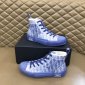 Replica Dior Shoes | Dior Ss B23 Blue Oblique High Top Sneakers