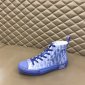 Replica Dior Shoes | Dior Ss B23 Blue Oblique High Top Sneakers