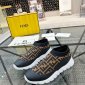 Replica Fendi Men's Low-Top FF Sock Sneakers - Brown