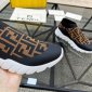 Replica Fendi Men's Low-Top FF Sock Sneakers - Brown