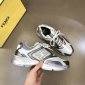Replica FENDI FASTER TRAINERS LOW-TOP SNEAKERS IN SILVER