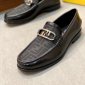 Replica Fendi Men's O-Lock Loafers - Tabacco