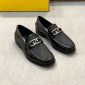 Replica Fendi Men's O-Lock Loafers - Tabacco