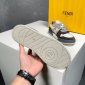 Replica Fendi Women's Fendi Match Leather Sneakers - Gray Multi