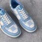 Replica Amiri Men's Skeleton Leather Low-Top Sneakers - Baby Blue