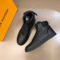 Replica LOUIS VUITTON Rivoli Sneaker Boot Monogram Eclipse. Size 10.5