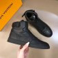 Replica LOUIS VUITTON Rivoli Sneaker Boot Monogram Eclipse. Size 10.5