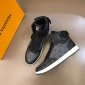 Replica LOUIS VUITTON Rivoli Sneaker Boot Monogram Eclipse