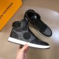 Replica LOUIS VUITTON Rivoli Sneaker Boot Monogram Eclipse