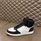 Replica SANDRO Leather Contrast High-Top Sneakers