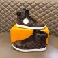 Replica Louis Vuitton lv man shoes leather sport style sneakers trainers high tops