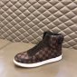 Replica Louis Vuitton lv man shoes leather sport style sneakers trainers high tops