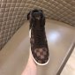 Replica Louis Vuitton lv man shoes leather sport style sneakers trainers high tops