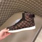 Replica Louis Vuitton lv man shoes leather sport style sneakers trainers high tops