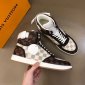 Replica LOUIS VUITTON Rivoli Sneaker Boot Monogram Eclipse