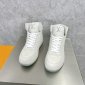 Replica LOUIS VUITTON Calfskin Monogram Rivoli High Top Sneakers