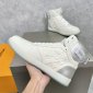 Replica LOUIS VUITTON Calfskin Monogram Rivoli High Top Sneakers