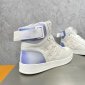 Replica LOUIS VUITTON Calfskin Monogram Rivoli High Top Sneakers