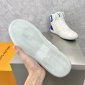 Replica LOUIS VUITTON Calfskin Monogram Rivoli High Top Sneakers