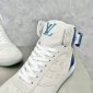 Replica LOUIS VUITTON Calfskin Monogram Rivoli High Top Sneakers