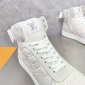 Replica LOUIS VUITTON Calfskin Monogram Rivoli High Top Sneakers LV