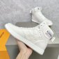 Replica LOUIS VUITTON Calfskin Monogram Rivoli High Top Sneakers LV