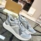 Replica Logo Print Leather, Suede and Mesh Sneakers in Grey - Women