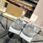 Replica Logo Print Leather, Suede and Mesh Sneakers in Grey - Women