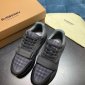 Replica NIB Burberry Ramsey Check Men's Dark Charcoal Sneakers