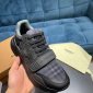 Replica NIB Burberry Ramsey Check Men's Dark Charcoal Sneakers