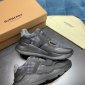 Replica NIB Burberry Ramsey Check Men's Dark Charcoal Sneakers