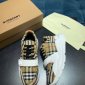 Replica Burberry Vintage Check and Leather Sneakers