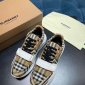 Replica Burberry Vintage Check and Leather Sneakers