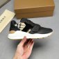 Replica Burberry Women's Ramsey Check & Leather Low-Top Sneakers - Black