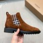 Replica Burberry Vintage Check Detail Suede Chelsea Boots