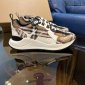Replica Burberry Men's Sean Canvas Check Sneakers - Dark Birch Brown