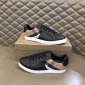 Replica Burberry Men's Reeth Leather House Check Low-Top Sneakers, Black, Men's, 10d, Sneakers & Trainers Low-Top Sneakers