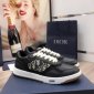 Replica DIOR - B27 Low-top Sneaker Black Smooth Calfskin With Beige And Black Oblique Jacquard