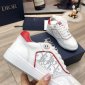 Replica DIOR Kids - B27 Kid's Low-top Sneaker White And Red Smooth Calfskin With White Oblique Galaxy Leather