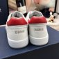 Replica DIOR Kids - B27 Kid's Low-top Sneaker White And Red Smooth Calfskin With White Oblique Galaxy Leather