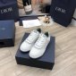 Replica DIOR - B27 Low-top Sneaker White And Gray Smooth Calfskin With White Oblique Galaxy Leather