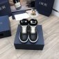 Replica DIOR - B27 High-top Sneaker Black Smooth Calfskin With Beige And Black Oblique Jacquard