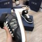 Replica DIOR - B27 High-top Sneaker Black Smooth Calfskin With Beige And Black Oblique Jacquard