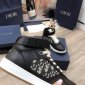 Replica DIOR - B27 High-top Sneaker Black Smooth Calfskin With Beige And Black Oblique Jacquard