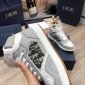 Replica DIOR - B27 High-top Sneaker Gray And White Smooth Calfskin With Beige And Black Oblique Jacquard